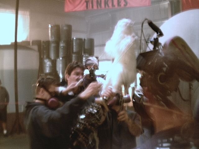 The Mr. Tinkles puppet from Cats & Dogs getting a close-up