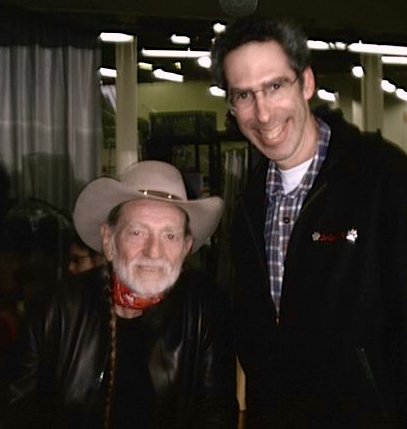 Allan with Willie Nelson on the set of The Country Bears
