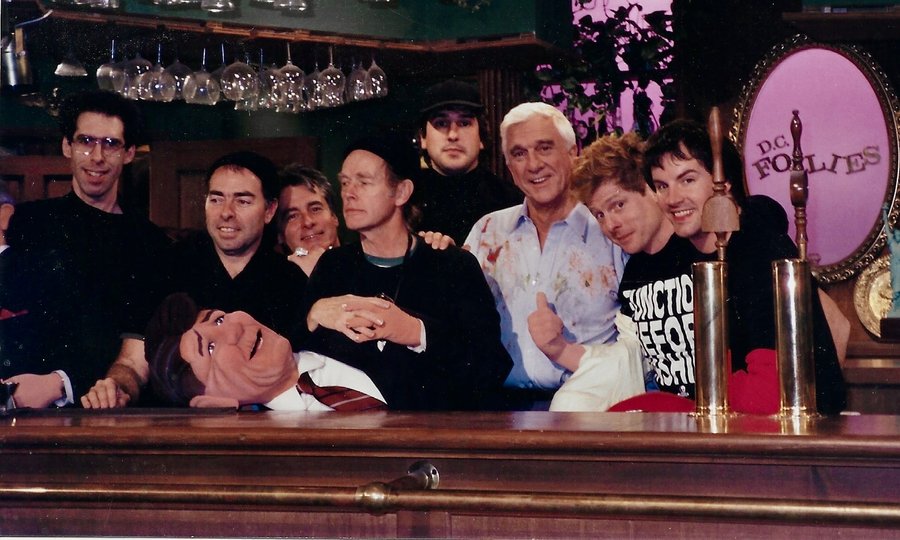 The D.C. Follies cast and crew with Leslie Nielsen