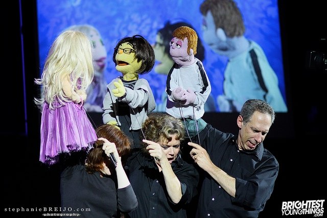 The Puppet Up! company on the Spring 2012 tour